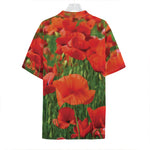 Remembrance Day Poppy Print Hawaiian Shirt