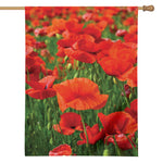 Remembrance Day Poppy Print House Flag