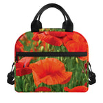 Remembrance Day Poppy Print Insulated Lunch Bag