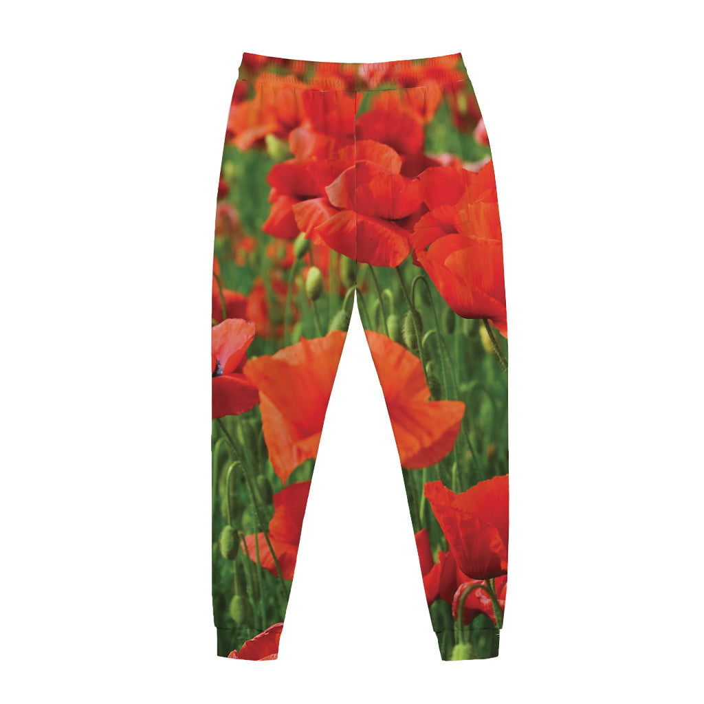 Remembrance Day Poppy Print Jogger Pants