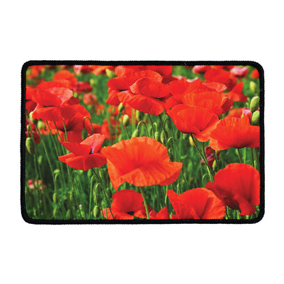 Remembrance Day Poppy Print Kitchen Mat