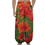 Remembrance Day Poppy Print Lantern Pants