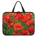 Remembrance Day Poppy Print Laptop Sleeve With Handle