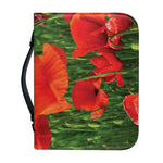 Remembrance Day Poppy Print Leather Bible Cover