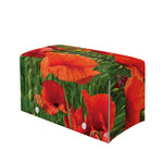Remembrance Day Poppy Print Leather Tissue Box Cover