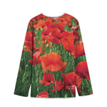 Remembrance Day Poppy Print Long Sleeve Short Coat