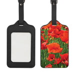 Remembrance Day Poppy Print Luggage Tag