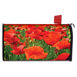 Remembrance Day Poppy Print Mailbox Cover