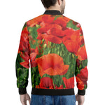 Remembrance Day Poppy Print Men's Bomber Jacket