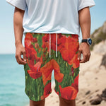 Remembrance Day Poppy Print Men's Cargo Shorts