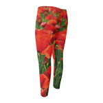 Remembrance Day Poppy Print Men's Compression Pants