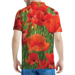 Remembrance Day Poppy Print Men's Polo Shirt