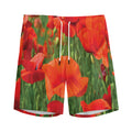 Remembrance Day Poppy Print Men's Athletic Shorts