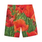 Remembrance Day Poppy Print Men's Sports Shorts