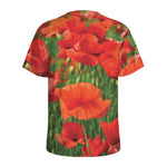 Remembrance Day Poppy Print Men's Sports T-Shirt