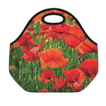 Remembrance Day Poppy Print Neoprene Lunch Bag