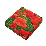 Remembrance Day Poppy Print Outdoor Seat Cushion Cover
