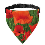 Remembrance Day Poppy Print Over The Collar Dog Bandana