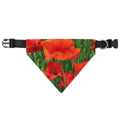 Remembrance Day Poppy Print Over The Collar Dog Bandana