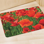 Remembrance Day Poppy Print Polyester Doormat