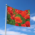 Remembrance Day Poppy Print Polyester Flag
