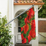 Remembrance Day Poppy Print Polyester Flag