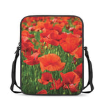 Remembrance Day Poppy Print Rectangular Crossbody Bag