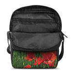 Remembrance Day Poppy Print Rectangular Crossbody Bag