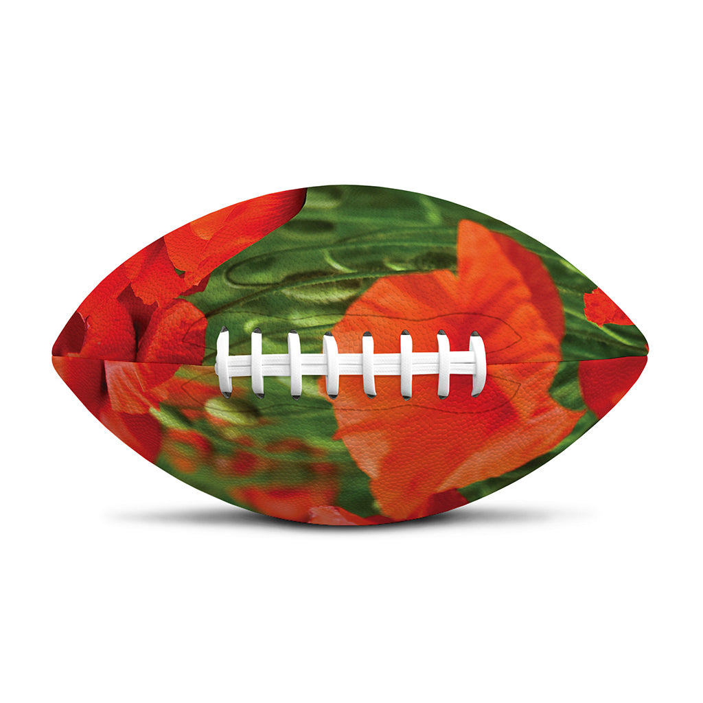 Remembrance Day Poppy Print Rugby Ball