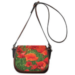 Remembrance Day Poppy Print Saddle Bag