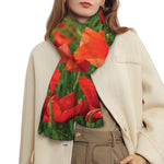 Remembrance Day Poppy Print Scarf