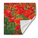 Remembrance Day Poppy Print Silk Bandana