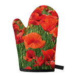Remembrance Day Poppy Print Single Oven Mitt