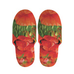 Remembrance Day Poppy Print Slippers