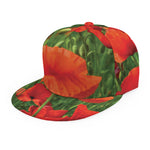 Remembrance Day Poppy Print Snapback Cap