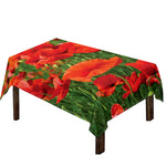 Remembrance Day Poppy Print Tablecloth