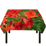 Remembrance Day Poppy Print Tablecloth