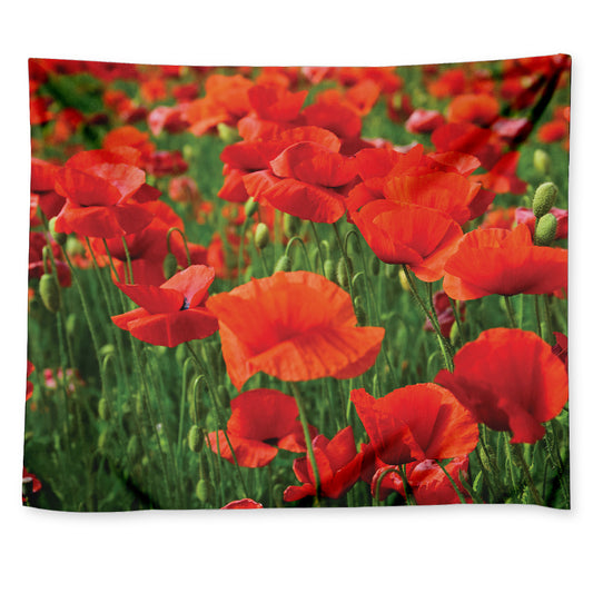Remembrance Day Poppy Print Tapestry