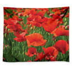 Remembrance Day Poppy Print Tapestry