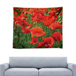 Remembrance Day Poppy Print Tapestry