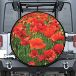 Remembrance Day Poppy Print Tire Cover