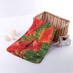 Remembrance Day Poppy Print Towel