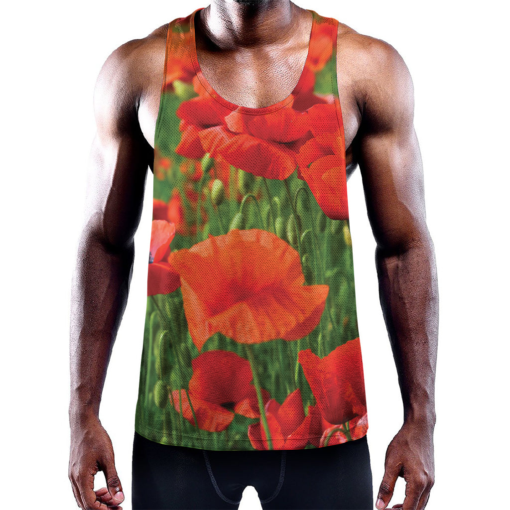 Remembrance Day Poppy Print Training Tank Top