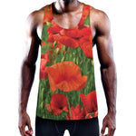 Remembrance Day Poppy Print Training Tank Top