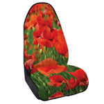 Remembrance Day Poppy Print Waterproof Car Seat Cover
