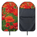 Remembrance Day Poppy Print Waterproof Car Seat Cover