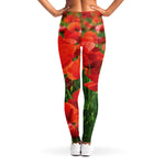 Remembrance Day Poppy Print Women's Leggings
