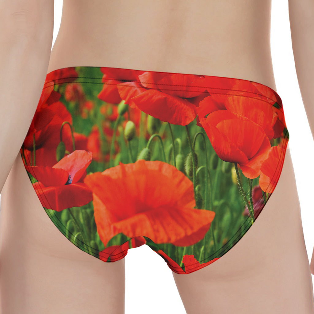 Remembrance Day Poppy Print Women's Panties