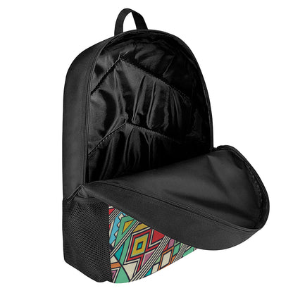 Retro African Ethnic Tribal Print 17 Inch Backpack