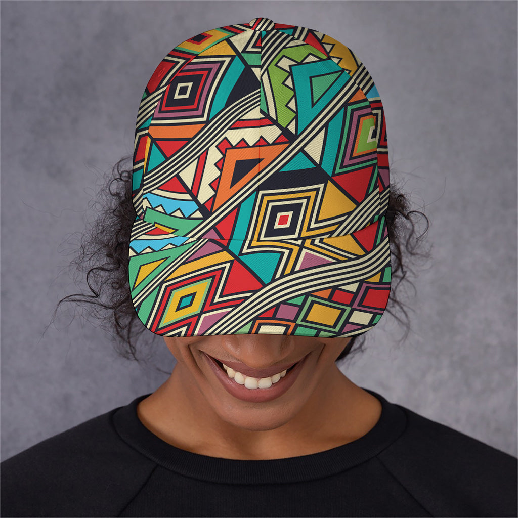Retro African Ethnic Tribal Print Baseball Cap